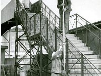 Glavni kolodvor - Trnjanska pješački nadhodnik pogled sa Trnjanske 1969 godine